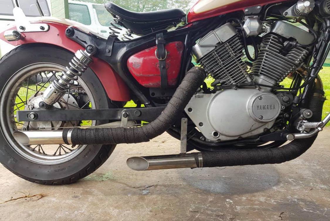Heat Wrap Exhaust / 2"x 50' Twill Weave Motorcycle ATV Titanium Exhaust